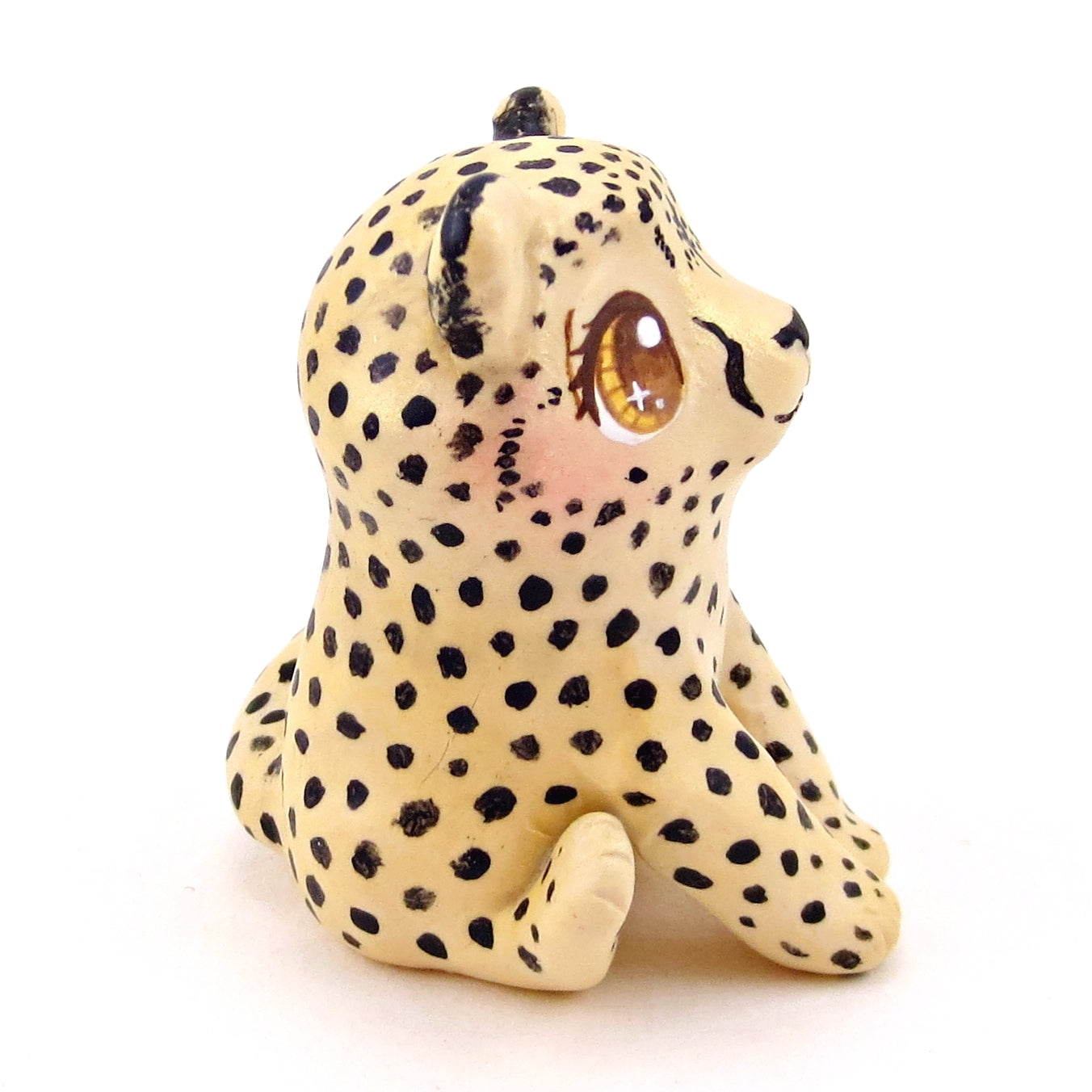 Cheetah Figurine - Polymer Clay Animals Continents Collection