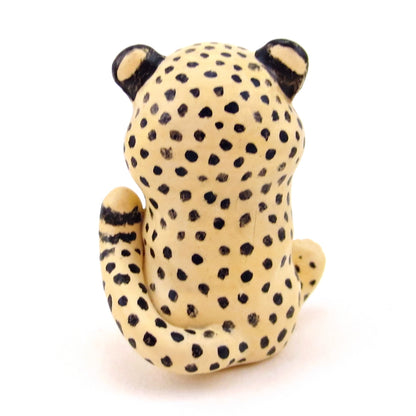 Cheetah Figurine - Polymer Clay Animals Continents Collection