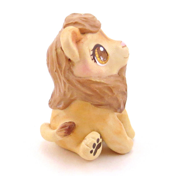 Lion Figurine - Polymer Clay Animals Continents Collection