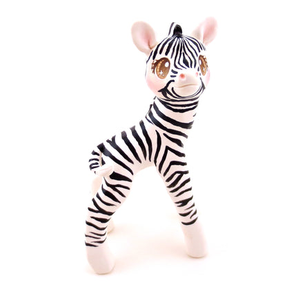 Zebra Figurine - Polymer Clay Animals Continents Collection