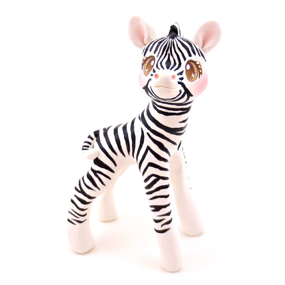 Zebra Figurine - Polymer Clay Animals Continents Collection