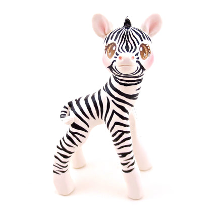 Zebra Figurine - Polymer Clay Animals Continents Collection