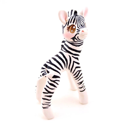 Zebra Figurine - Polymer Clay Animals Continents Collection