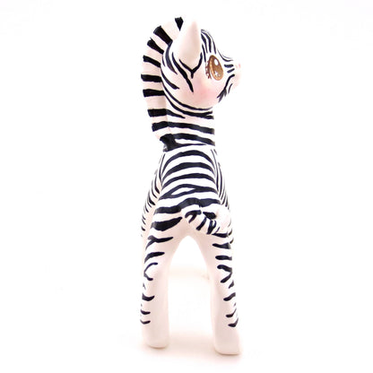 Zebra Figurine - Polymer Clay Animals Continents Collection