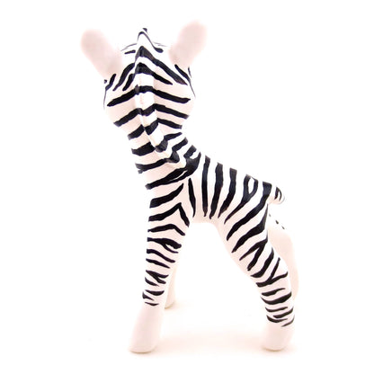 Zebra Figurine - Polymer Clay Animals Continents Collection