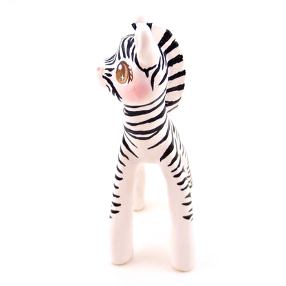 Zebra Figurine - Polymer Clay Animals Continents Collection