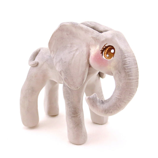 Elephant Figurine - Polymer Clay Animals Continents Collection