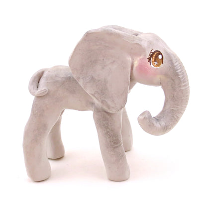 Elephant Figurine - Polymer Clay Animals Continents Collection