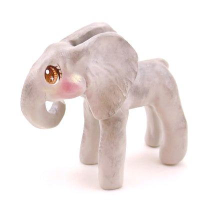 Elephant Figurine - Polymer Clay Animals Continents Collection