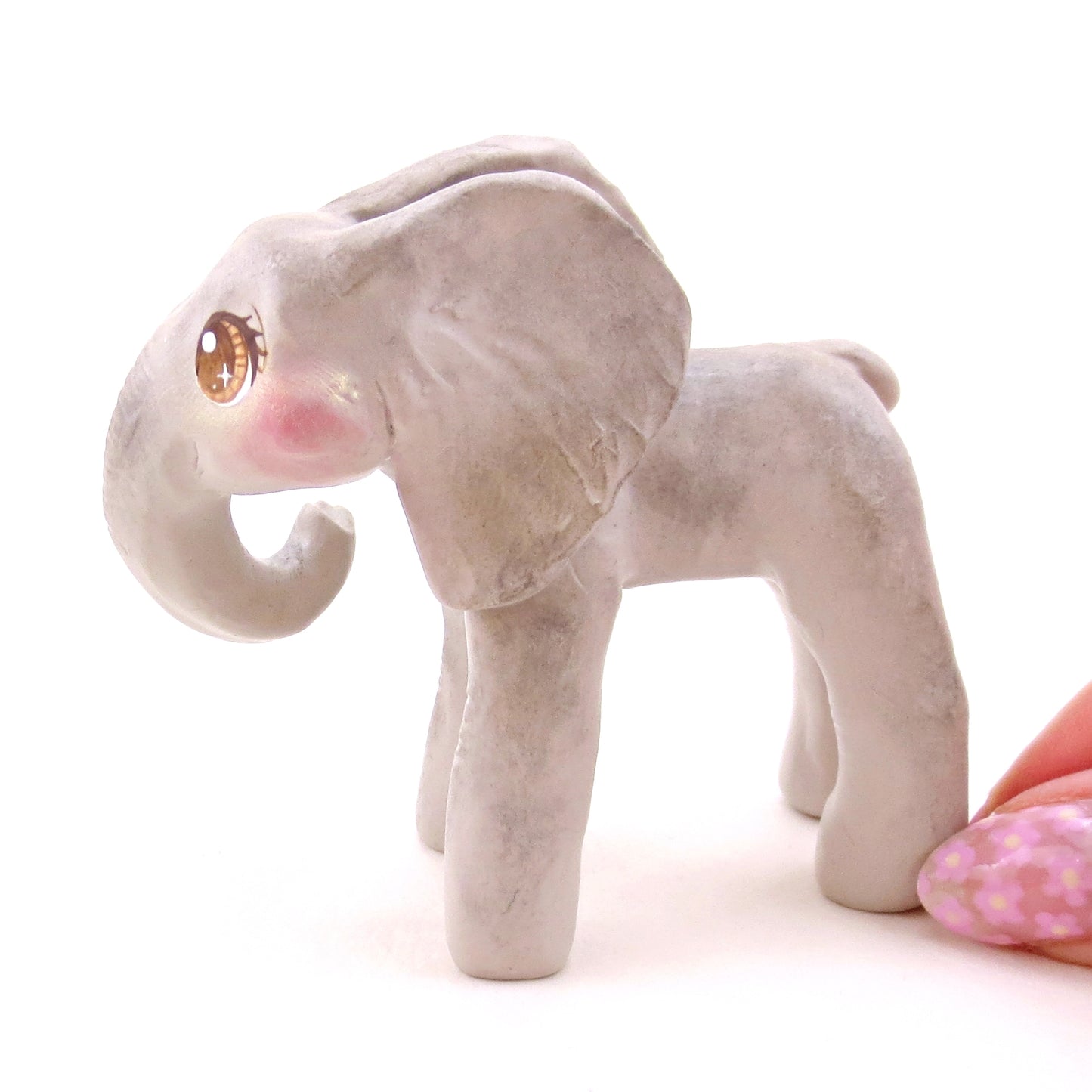 Elephant Figurine - Polymer Clay Animals Continents Collection