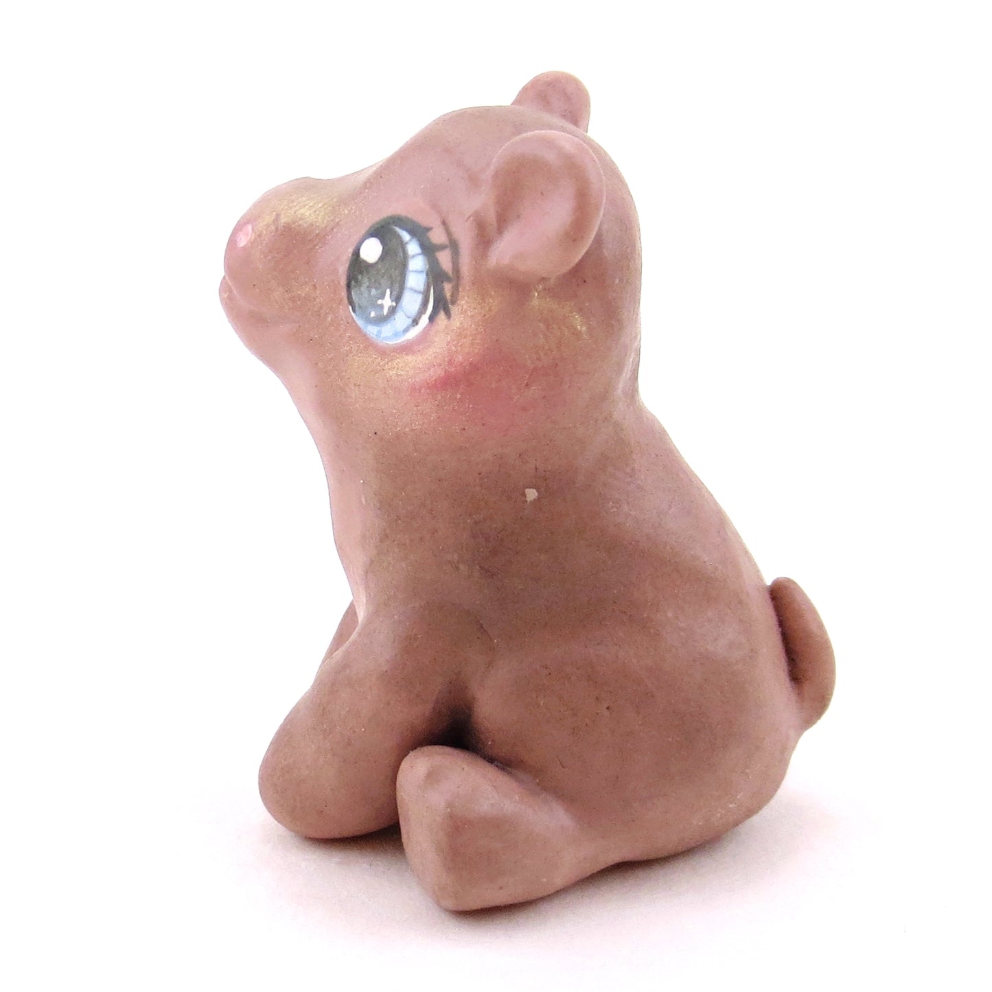 Sitting Hippopotamus Figurine - Polymer Clay Animals Continents Collection