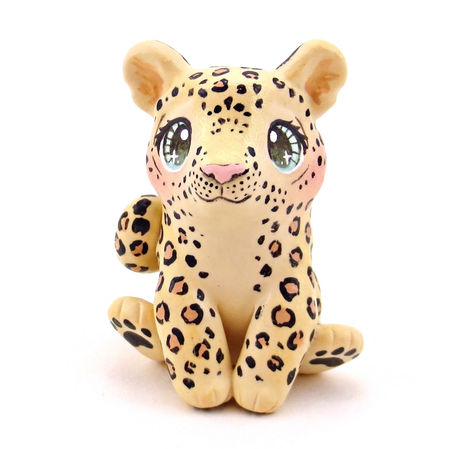 Leopard Figurine - Polymer Clay Animals Continents Collection