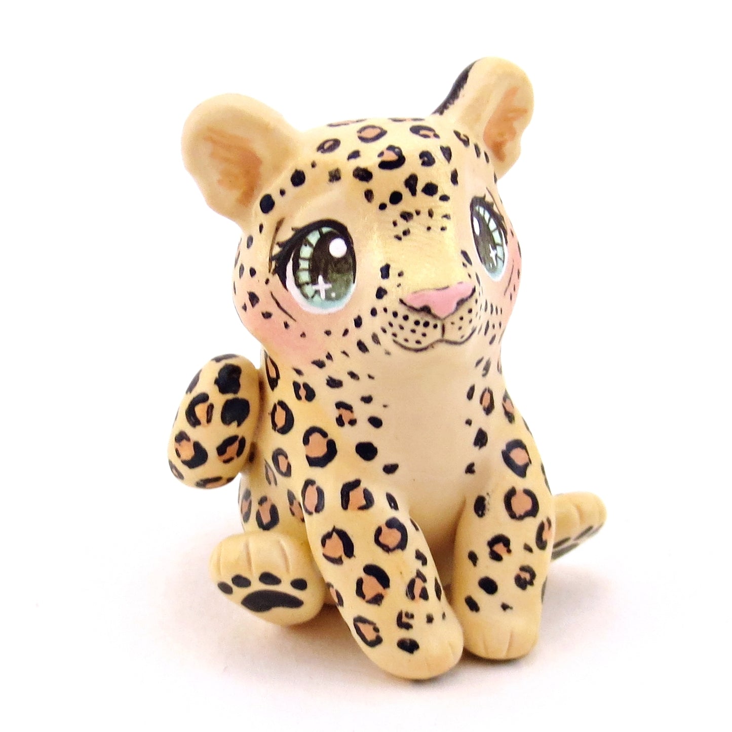 Leopard Figurine - Polymer Clay Animals Continents Collection