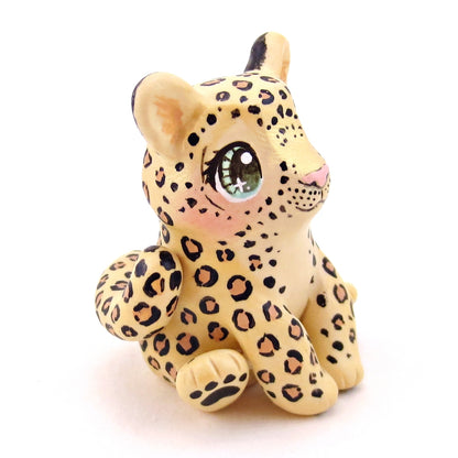 Leopard Figurine - Polymer Clay Animals Continents Collection