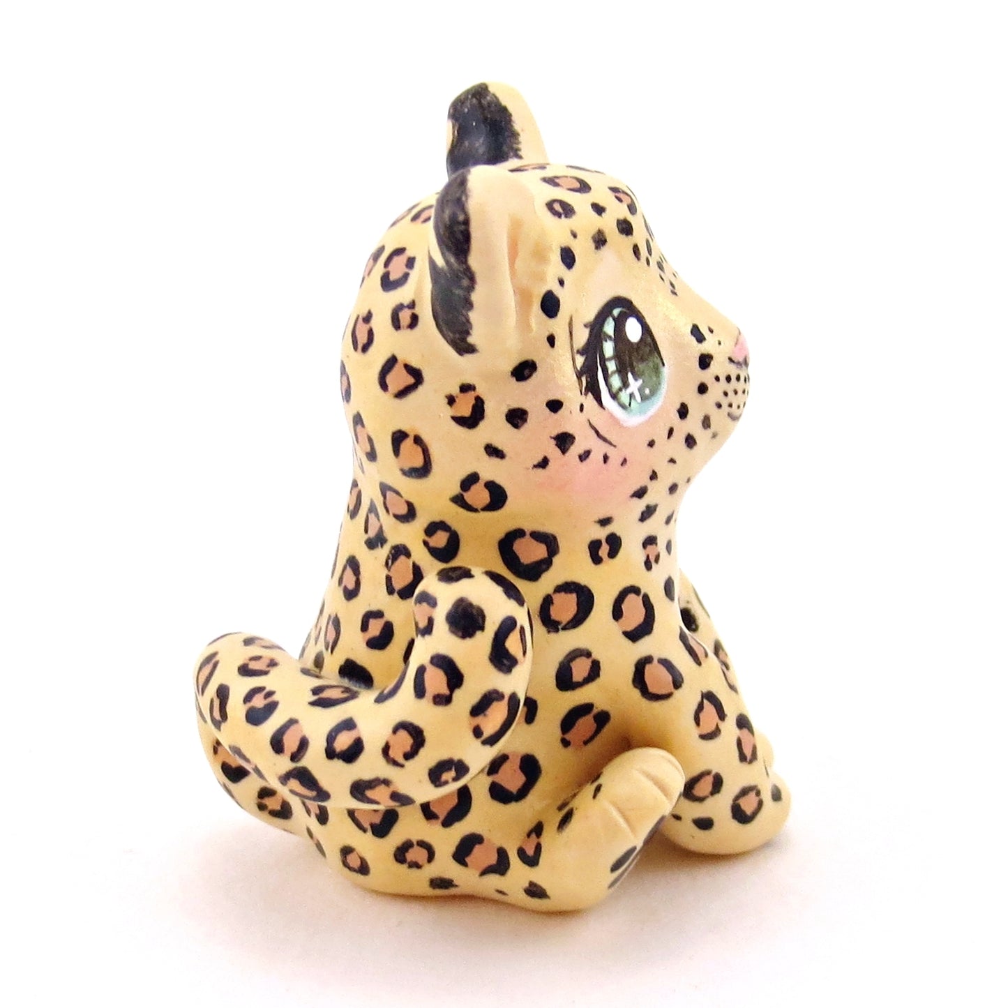 Leopard Figurine - Polymer Clay Animals Continents Collection