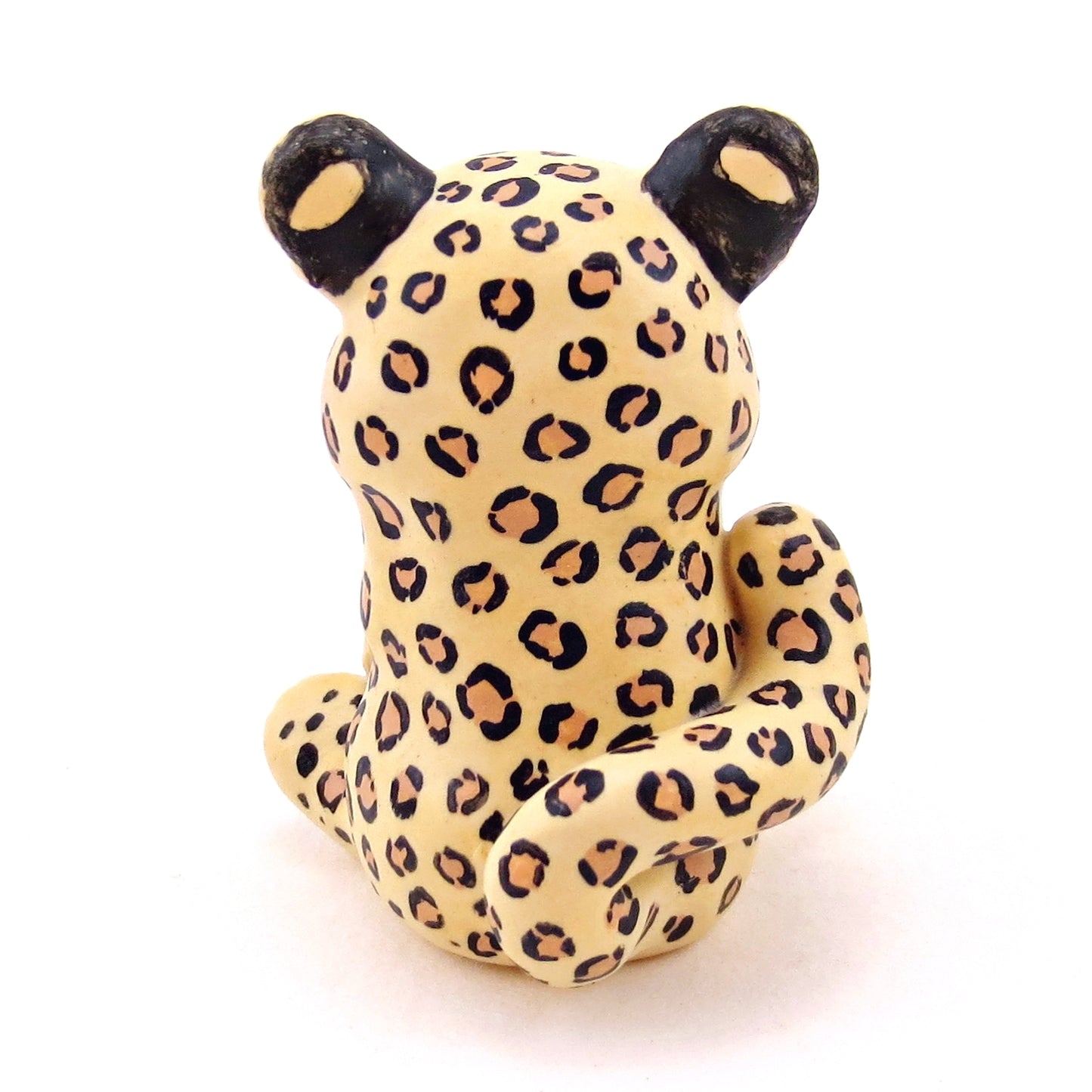 Leopard Figurine - Polymer Clay Animals Continents Collection