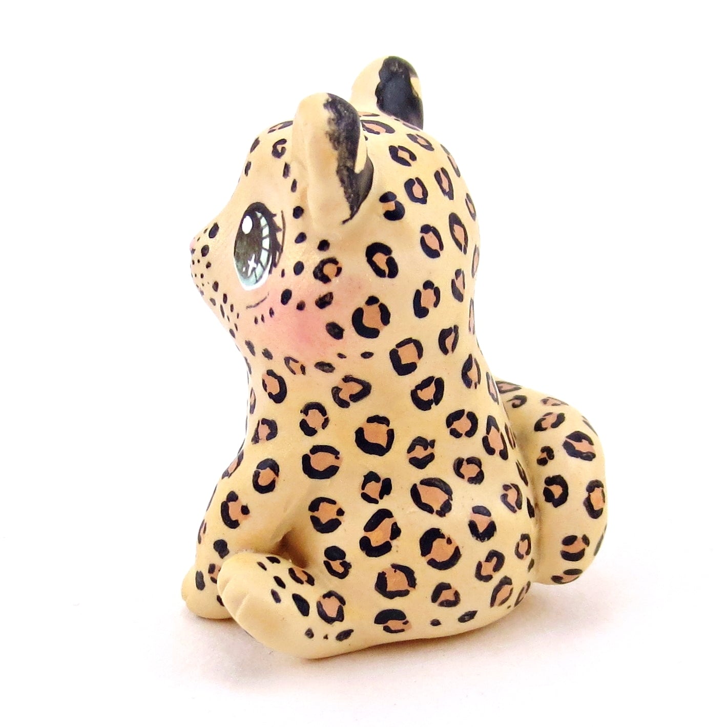 Leopard Figurine - Polymer Clay Animals Continents Collection