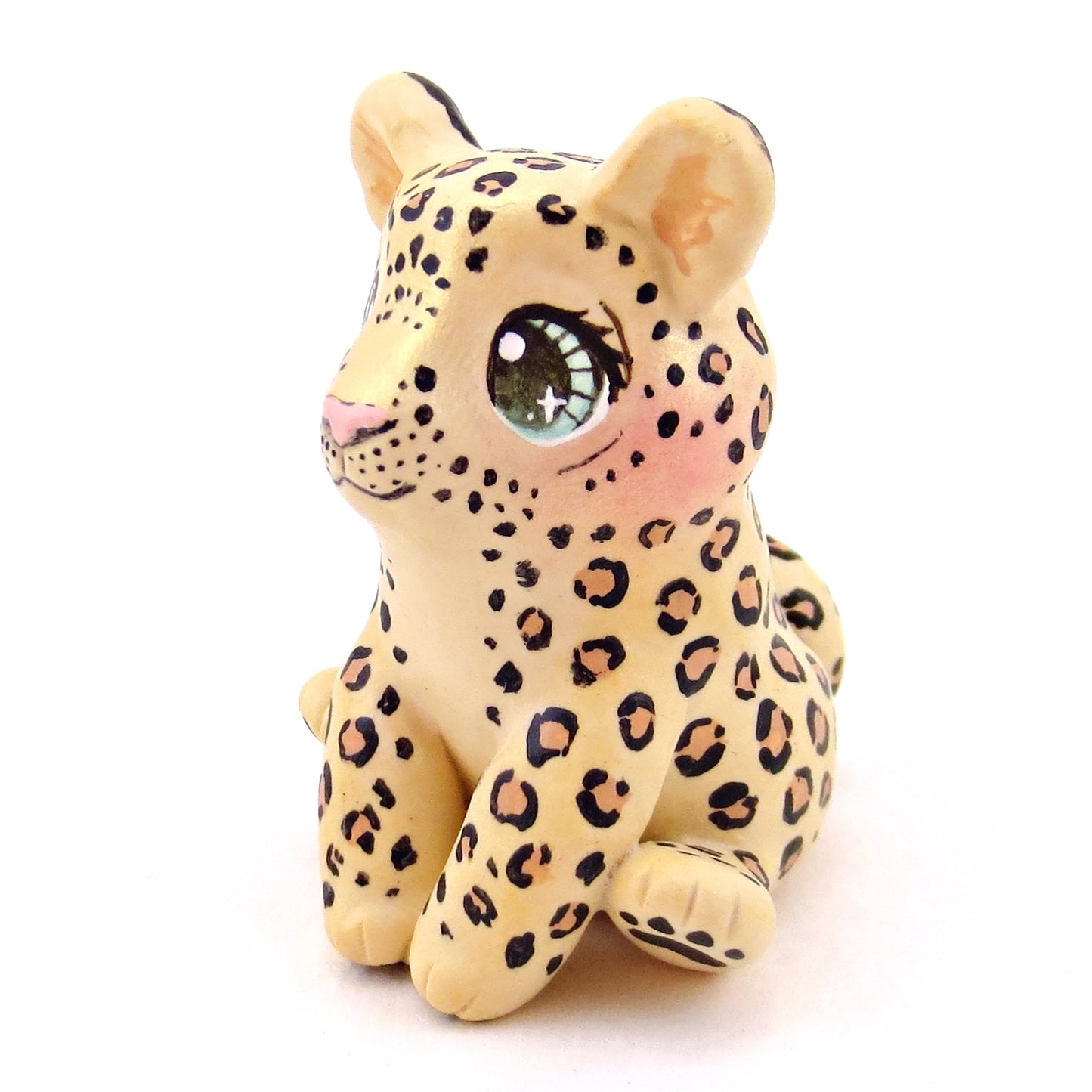 Leopard Figurine - Polymer Clay Animals Continents Collection