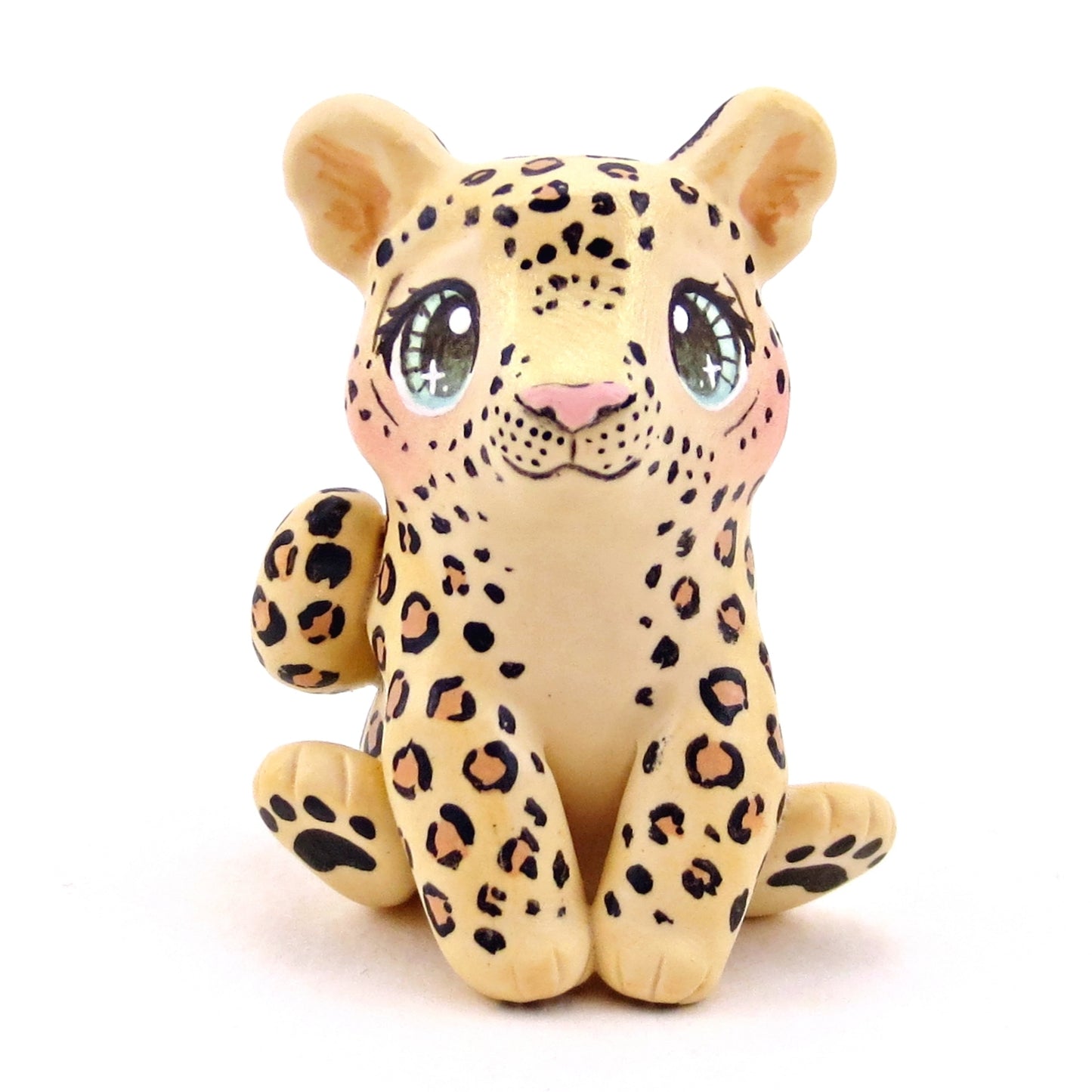 Leopard Figurine - Polymer Clay Animals Continents Collection