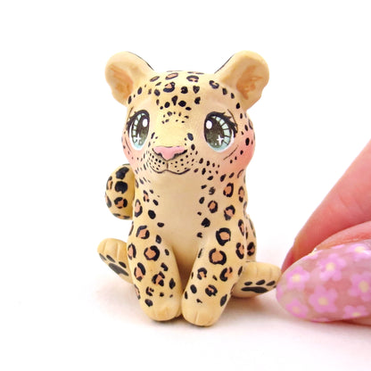 Leopard Figurine - Polymer Clay Animals Continents Collection