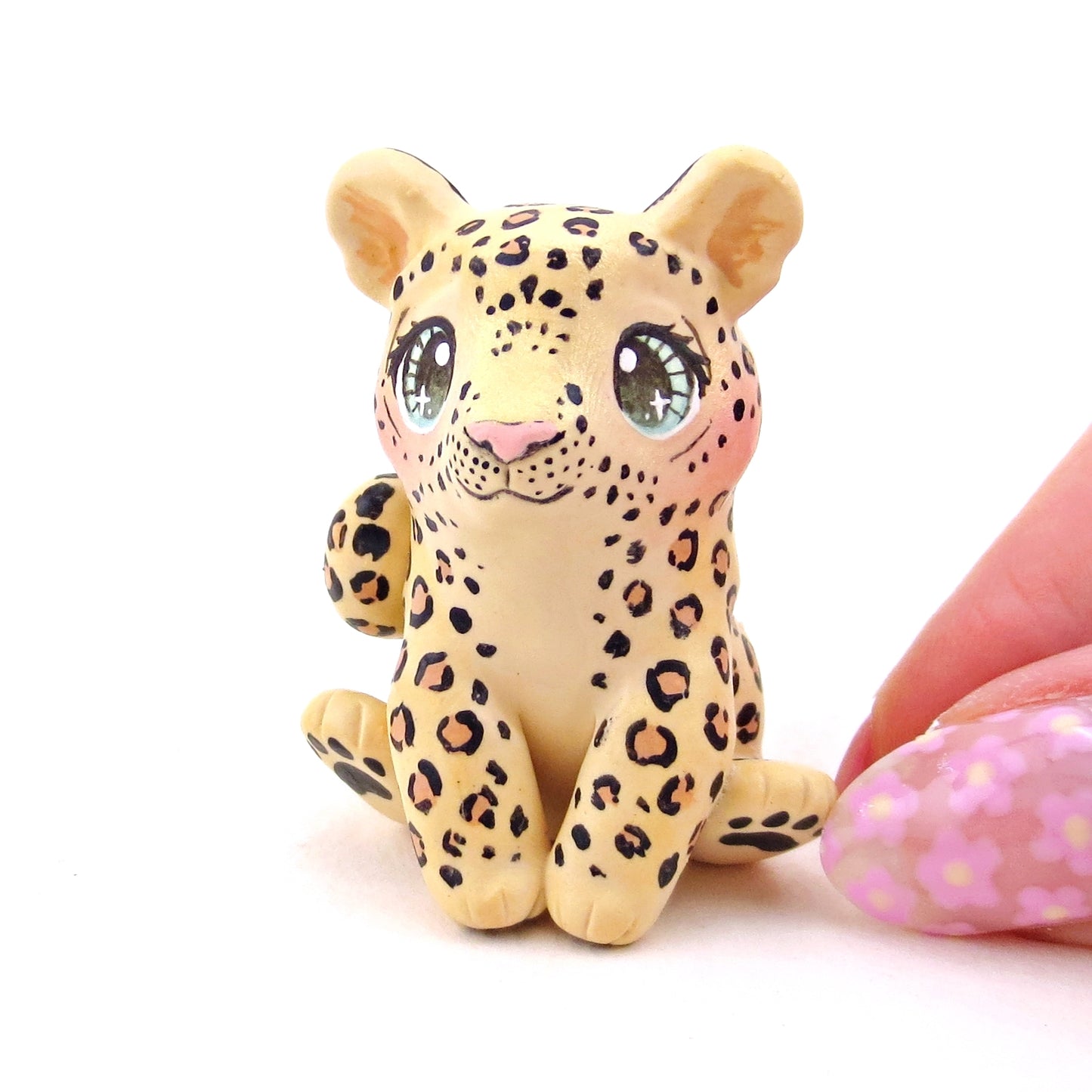 Leopard Figurine - Polymer Clay Animals Continents Collection