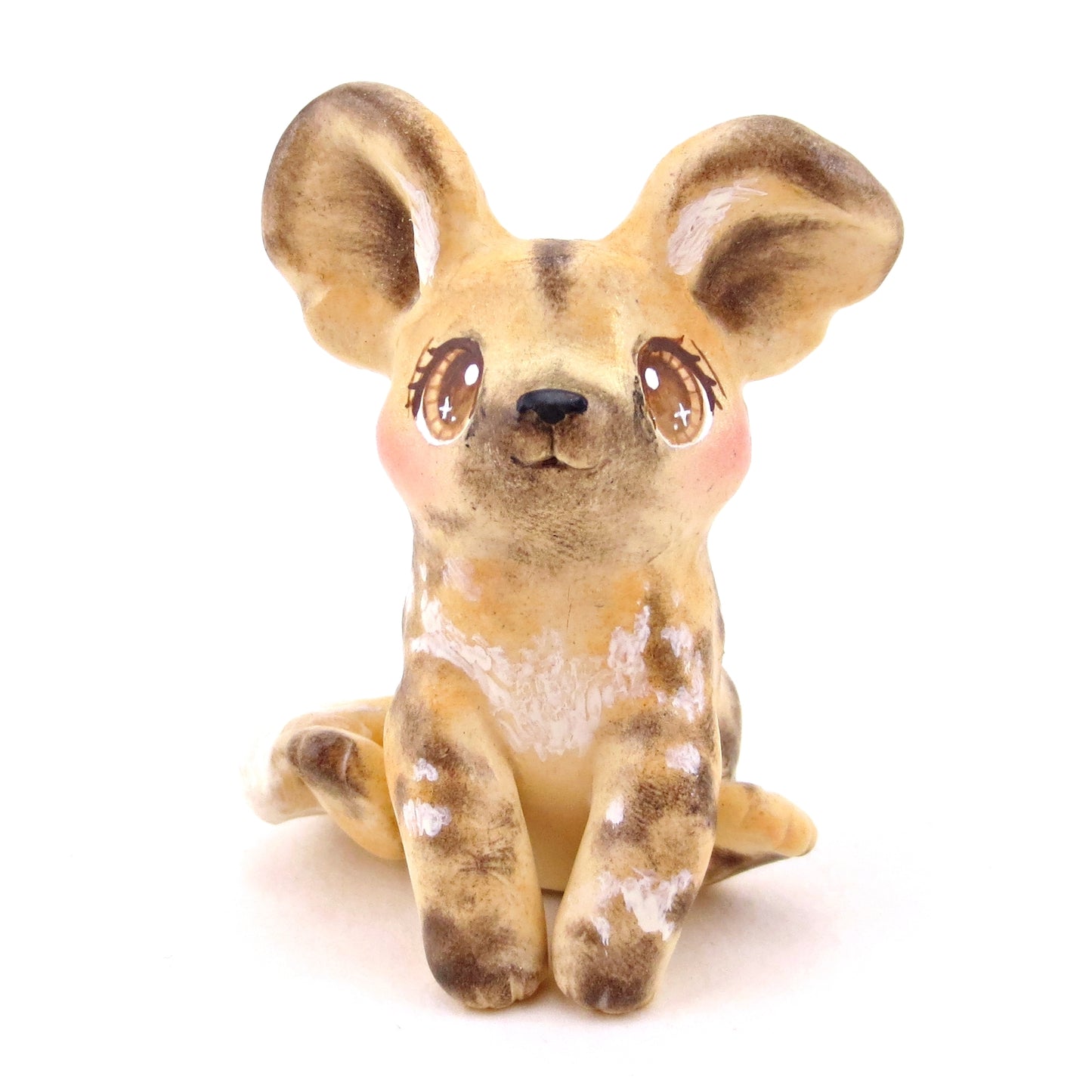 African Wild Dog/Painted Dog Figurine - Polymer Clay Animals Continents Collection