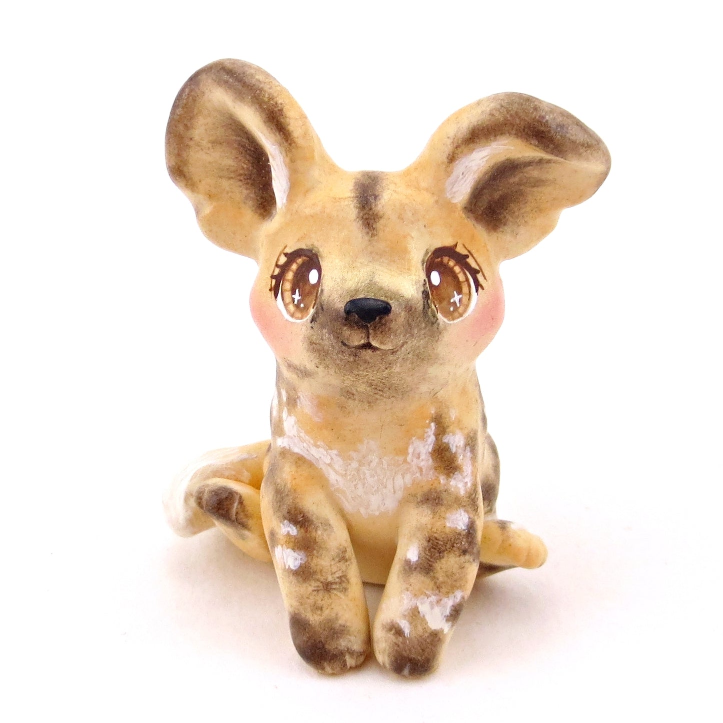 African Wild Dog/Painted Dog Figurine - Polymer Clay Animals Continents Collection