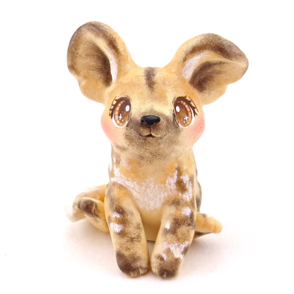 African Wild Dog/Painted Dog Figurine - Polymer Clay Animals Continents Collection