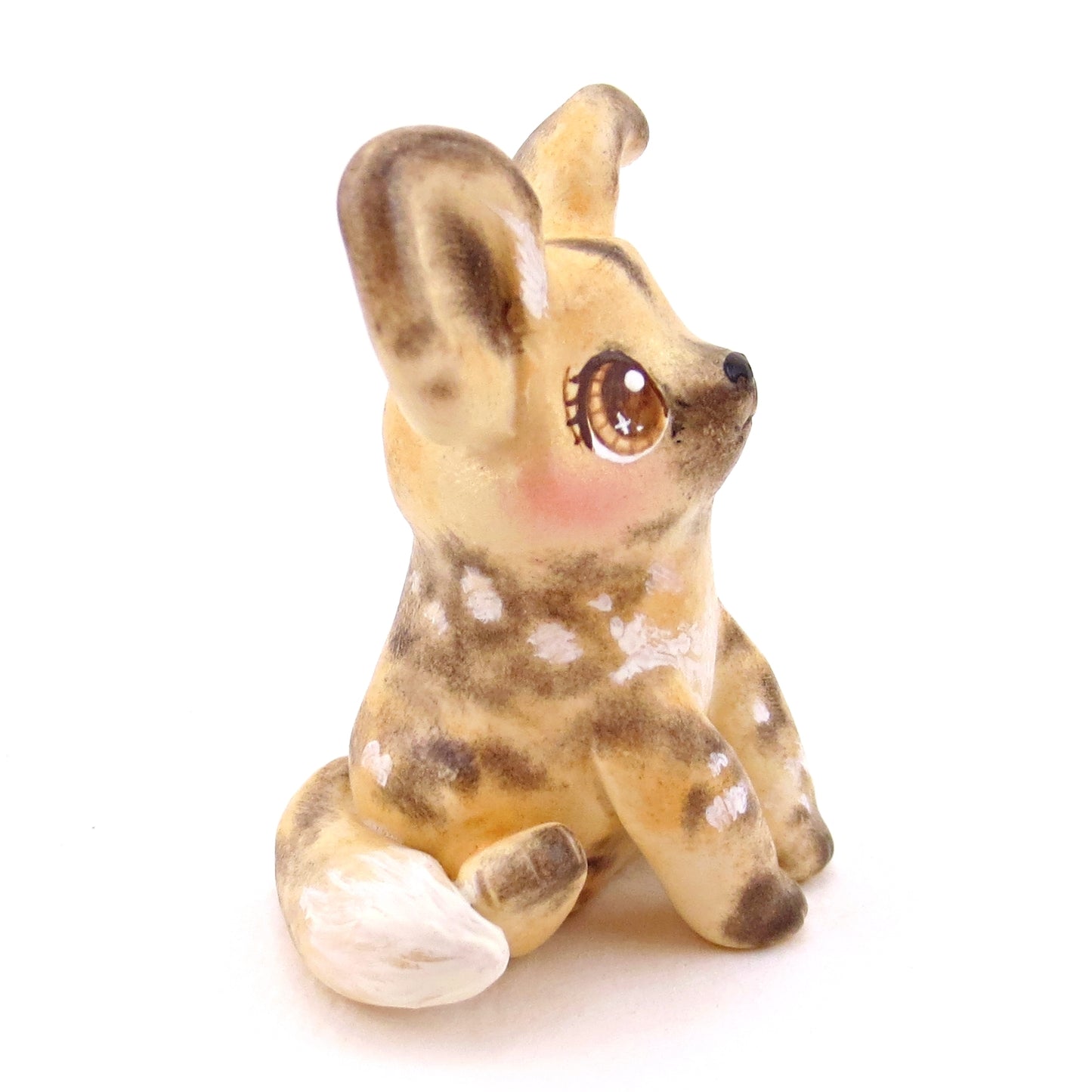 African Wild Dog/Painted Dog Figurine - Polymer Clay Animals Continents Collection