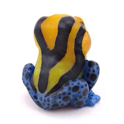 Orange/Yellow/Blue Poison Dart Frog (Ranitomeya Amazonica) Figurine - Polymer Clay Animals Continents Collection