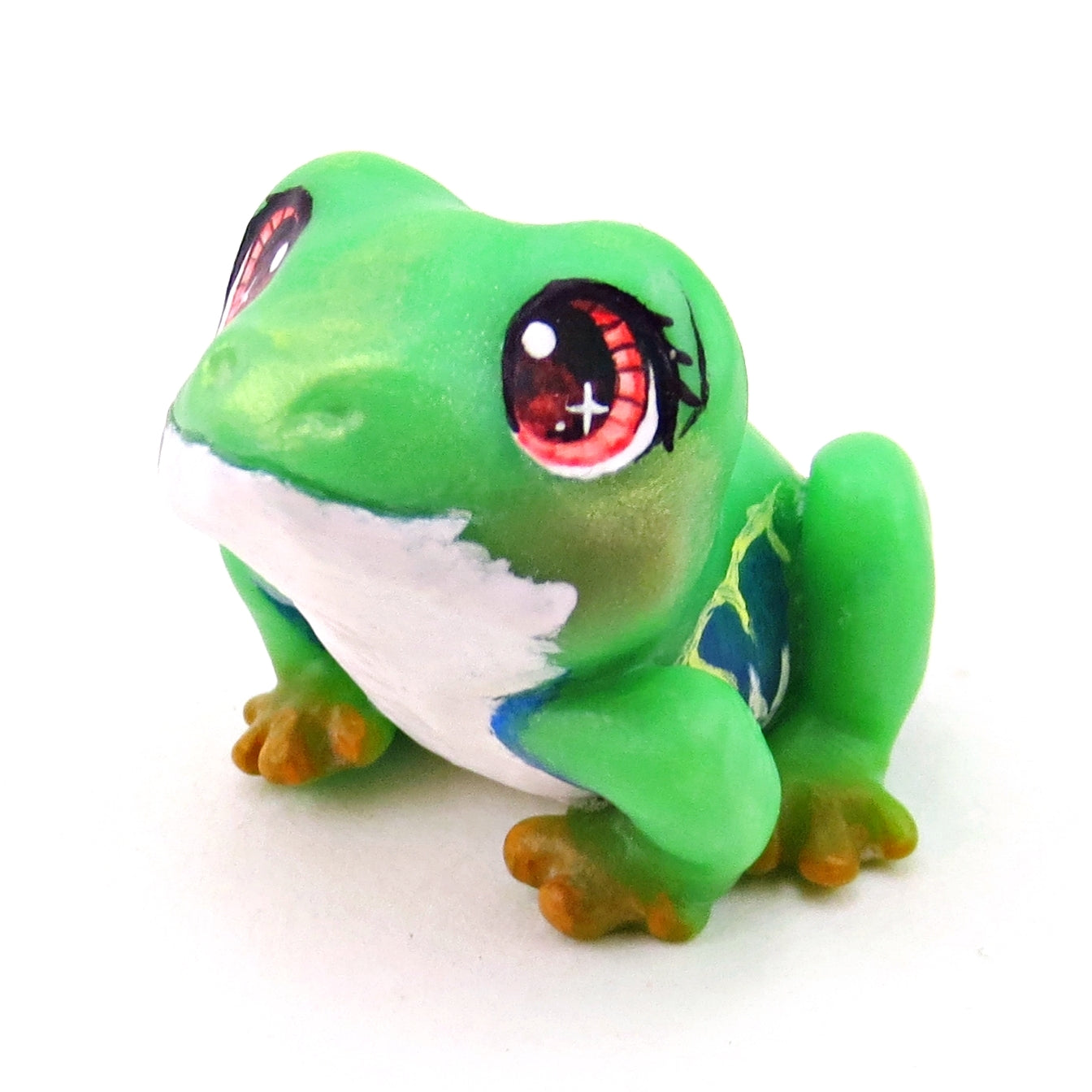 Red-Eyed Tree Frog Figurine - Polymer Clay Animals Continents Collection