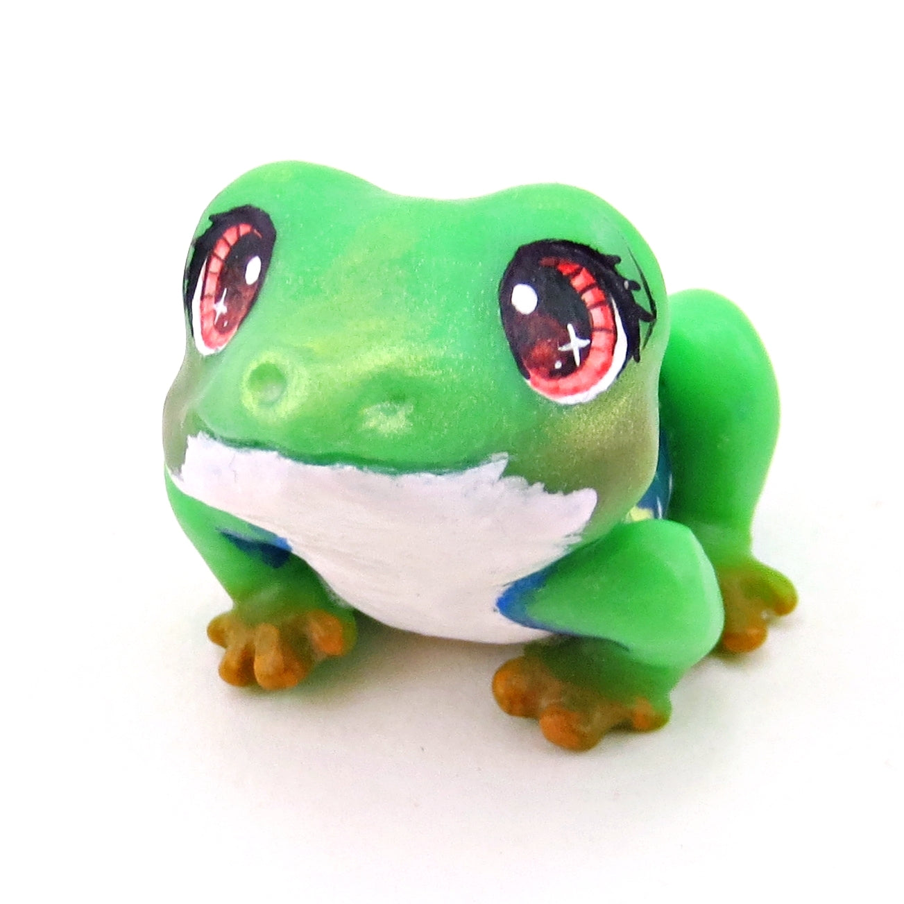 Red-Eyed Tree Frog Figurine - Polymer Clay Animals Continents Collection