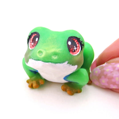 Red-Eyed Tree Frog Figurine - Polymer Clay Animals Continents Collection