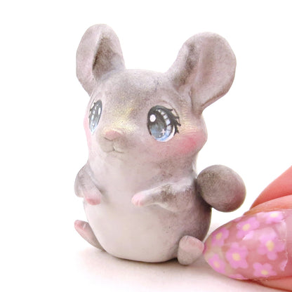 Chinchilla Figurine - Polymer Clay Animals Continents Collection