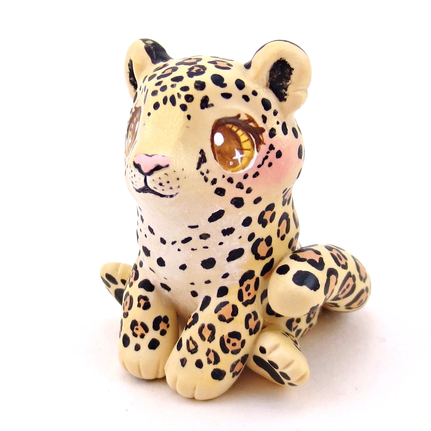 Jaguar Figurine - Polymer Clay Animals Continents Collection