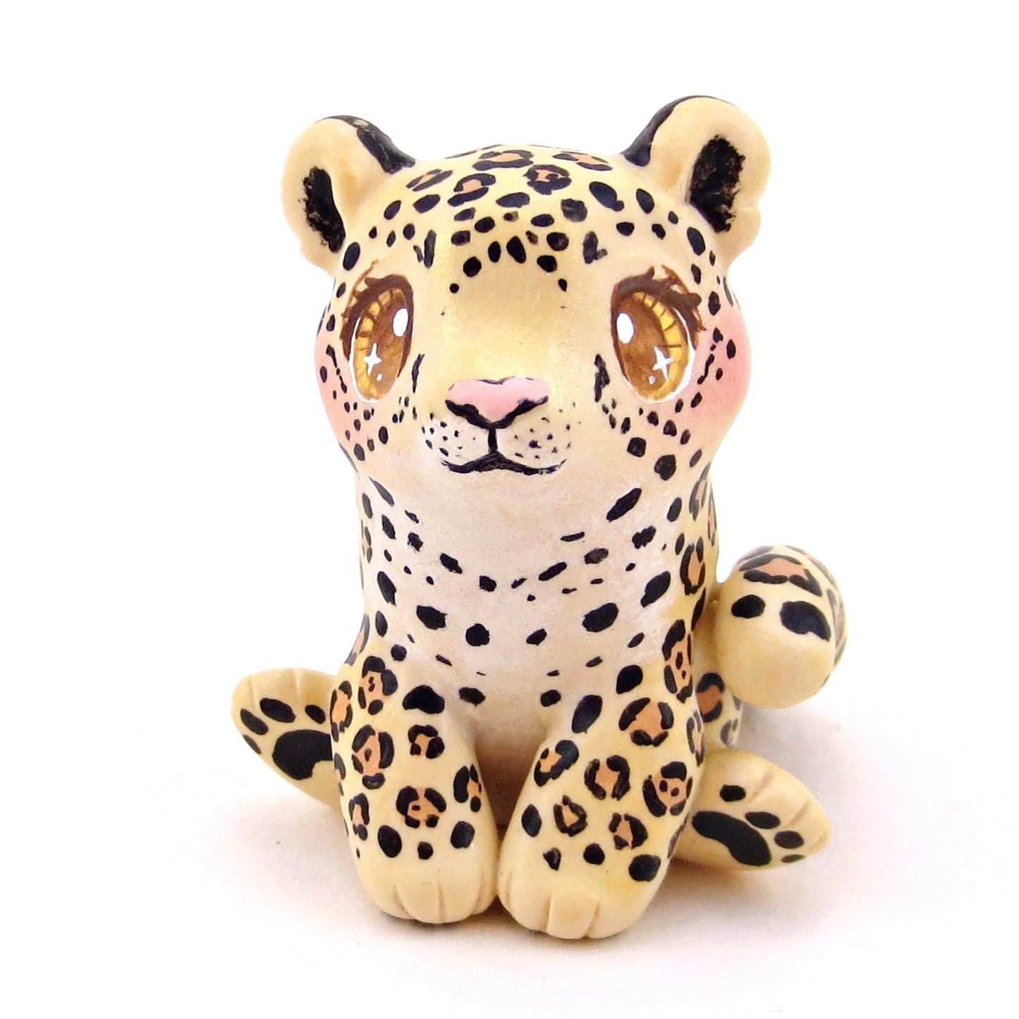 Jaguar Figurine - Polymer Clay Animals Continents Collection