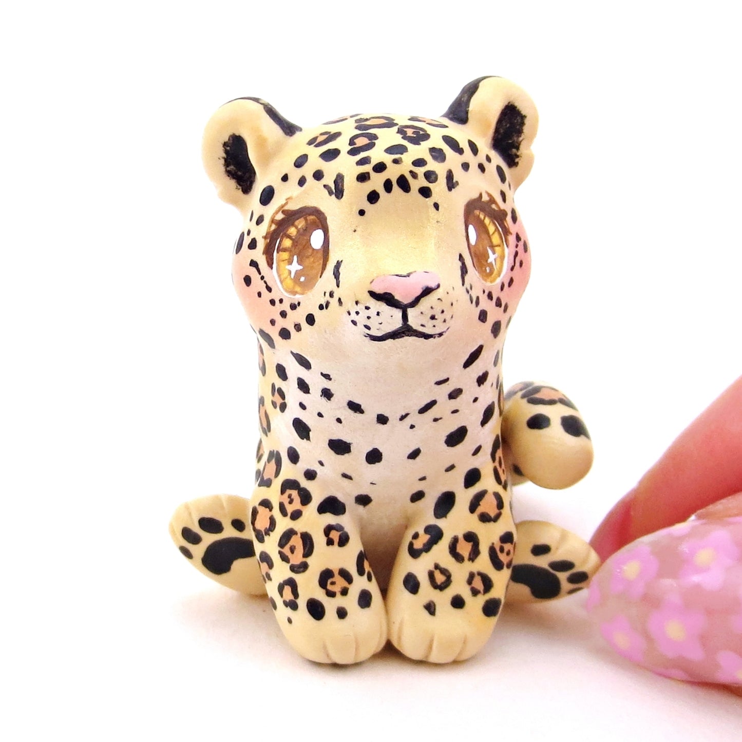 Jaguar Figurine - Polymer Clay Animals Continents Collection