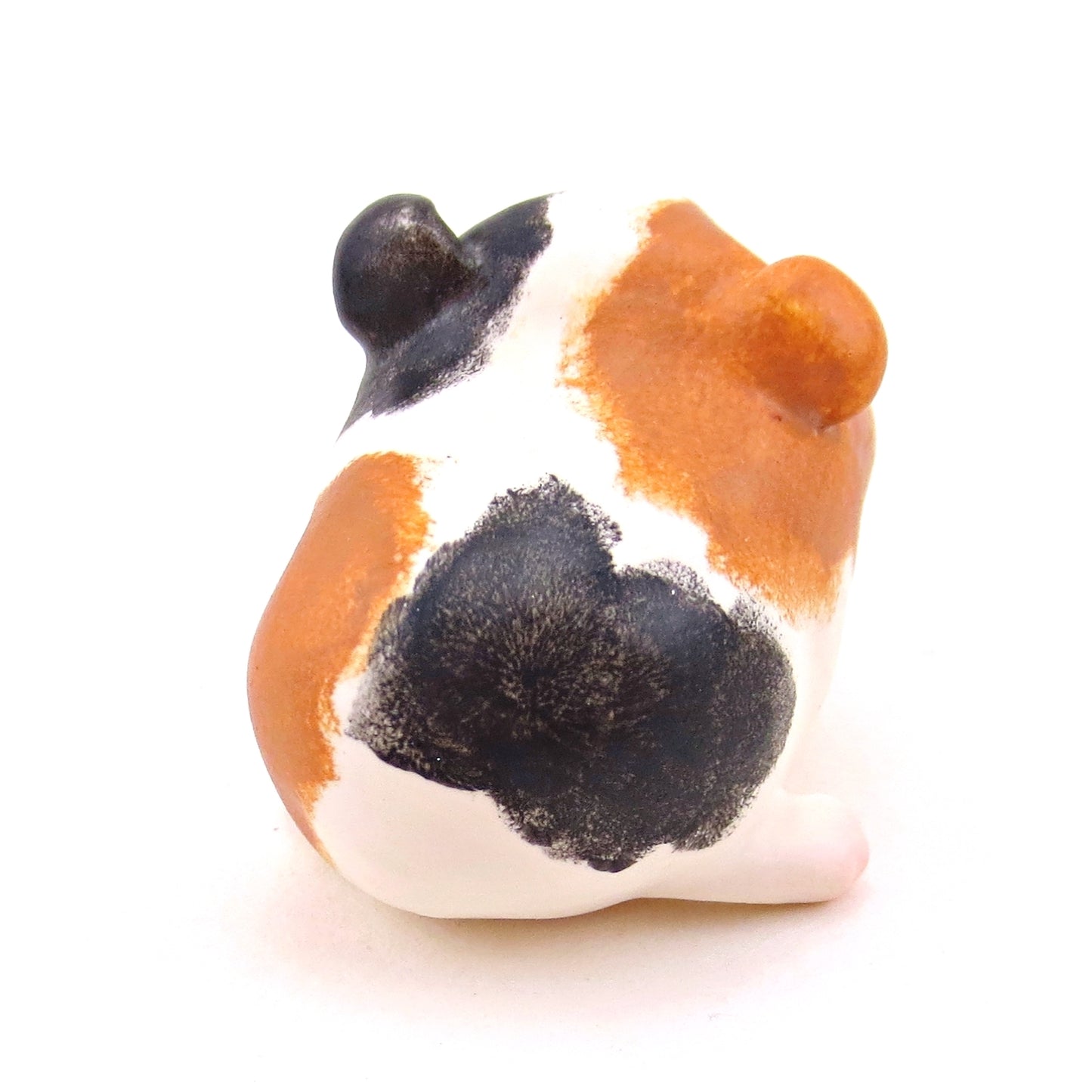 Tricolor Guinea Pig Figurine - Polymer Clay Animals Continents Collection