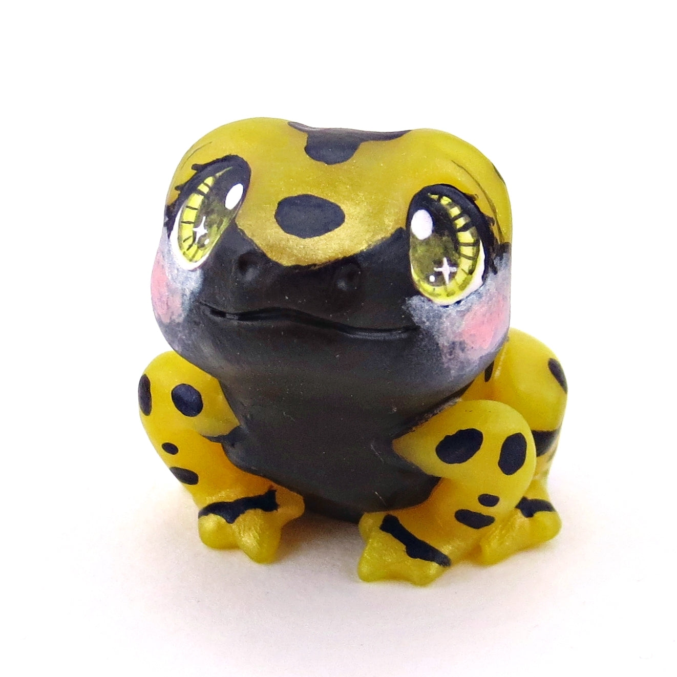 Yellow-Banded Poison Dart Frog Figurine - Polymer Clay Animals Continents Collection