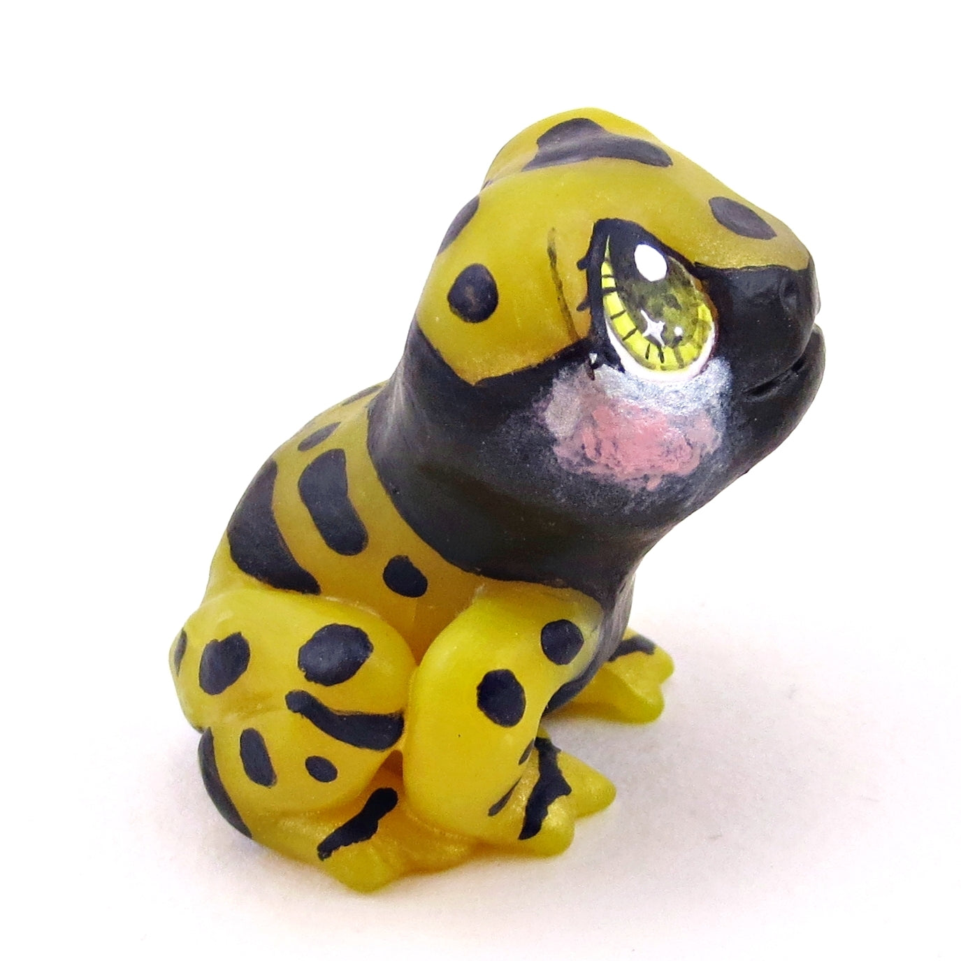 Yellow-Banded Poison Dart Frog Figurine - Polymer Clay Animals Continents Collection