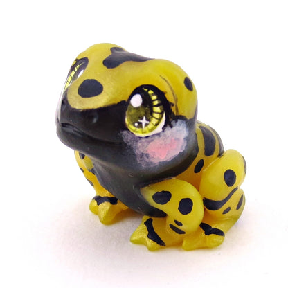 Yellow-Banded Poison Dart Frog Figurine - Polymer Clay Animals Continents Collection