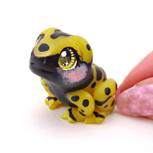 Yellow-Banded Poison Dart Frog Figurine - Polymer Clay Animals Continents Collection