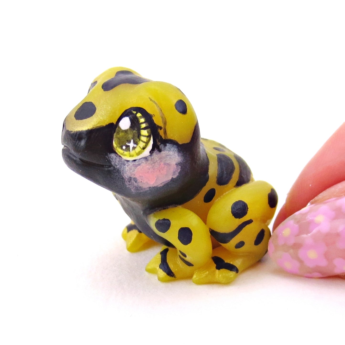 Yellow-Banded Poison Dart Frog Figurine - Polymer Clay Animals Continents Collection