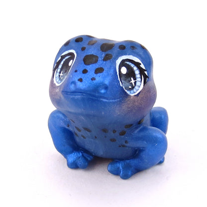 Blue Poison Dart Frog Figurine - Polymer Clay Animals Continents Collection