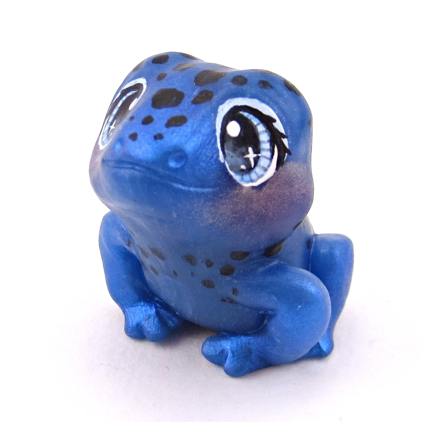 Blue Poison Dart Frog Figurine - Polymer Clay Animals Continents Collection