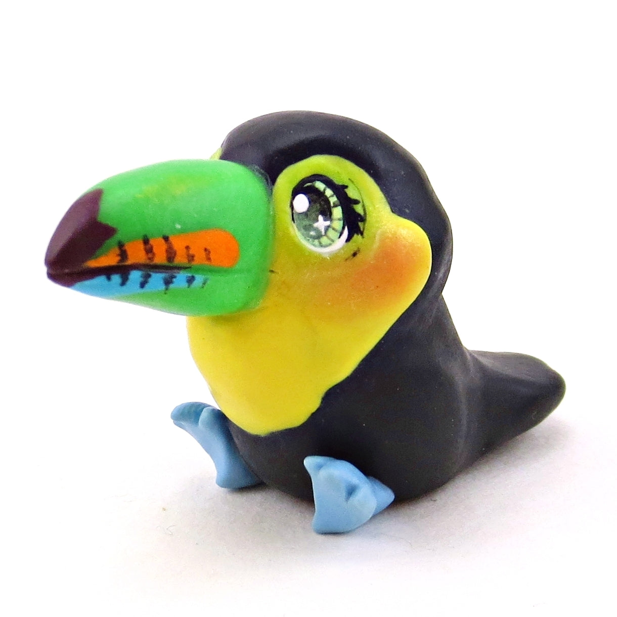 Keel-Billed Toucan Figurine - Polymer Clay Animals Continents Collection