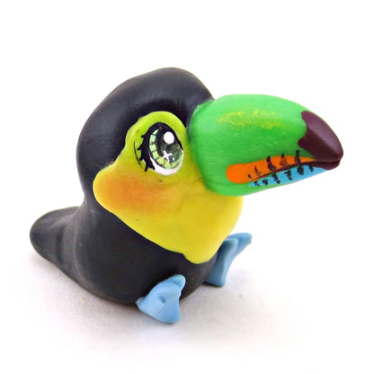 Keel-Billed Toucan Figurine - Polymer Clay Animals Continents Collection