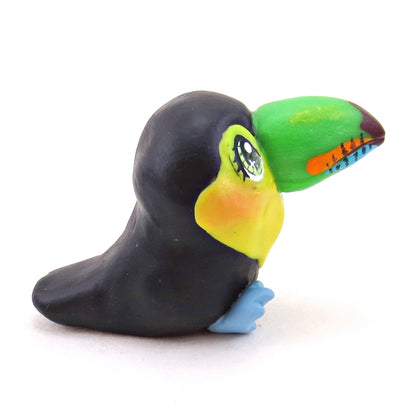 Keel-Billed Toucan Figurine - Polymer Clay Animals Continents Collection