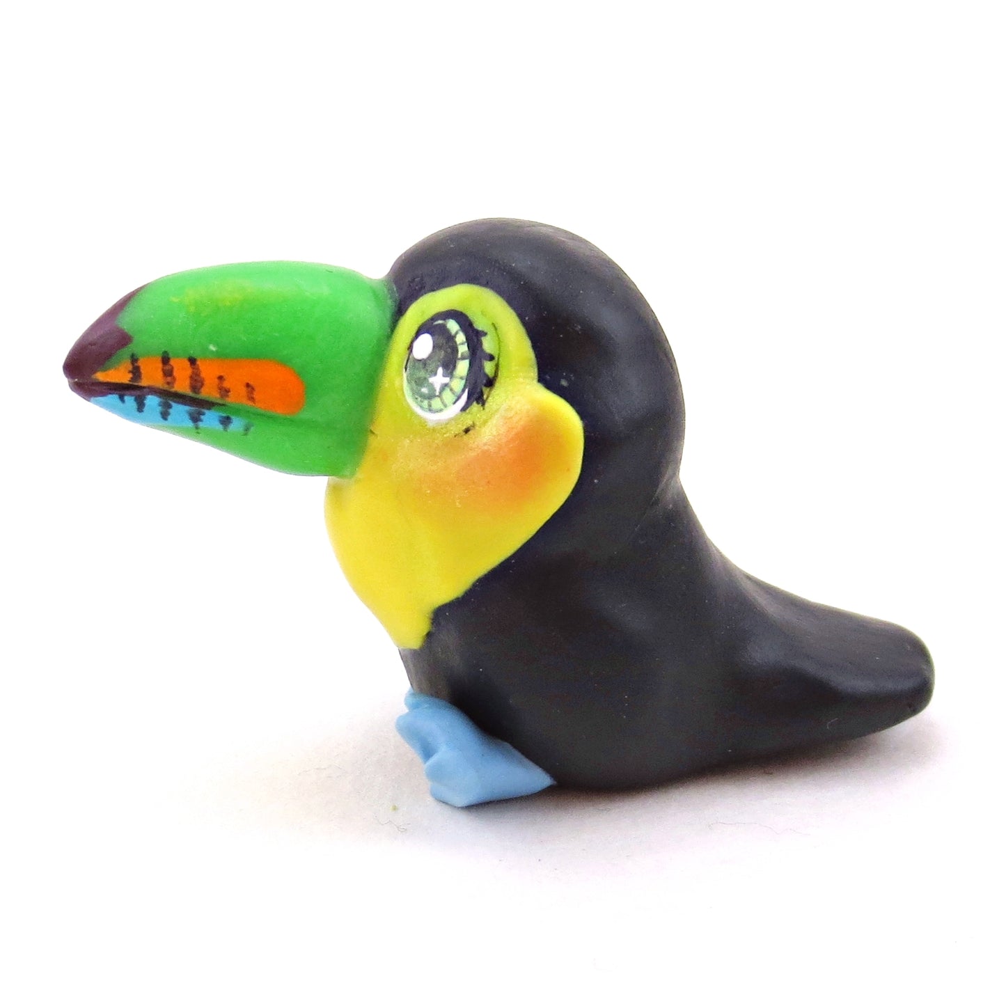 Keel-Billed Toucan Figurine - Polymer Clay Animals Continents Collection