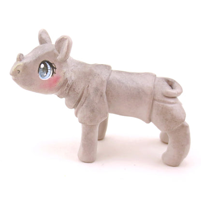 Javan Rhinoceros Figurine - Polymer Clay Animals Continents Collection